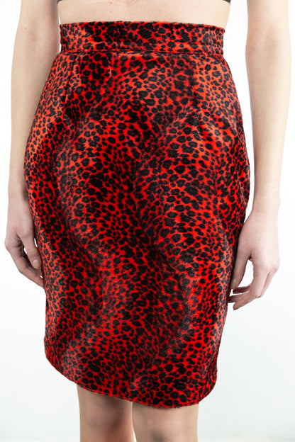 Red Animal Print Longuette - Annie-