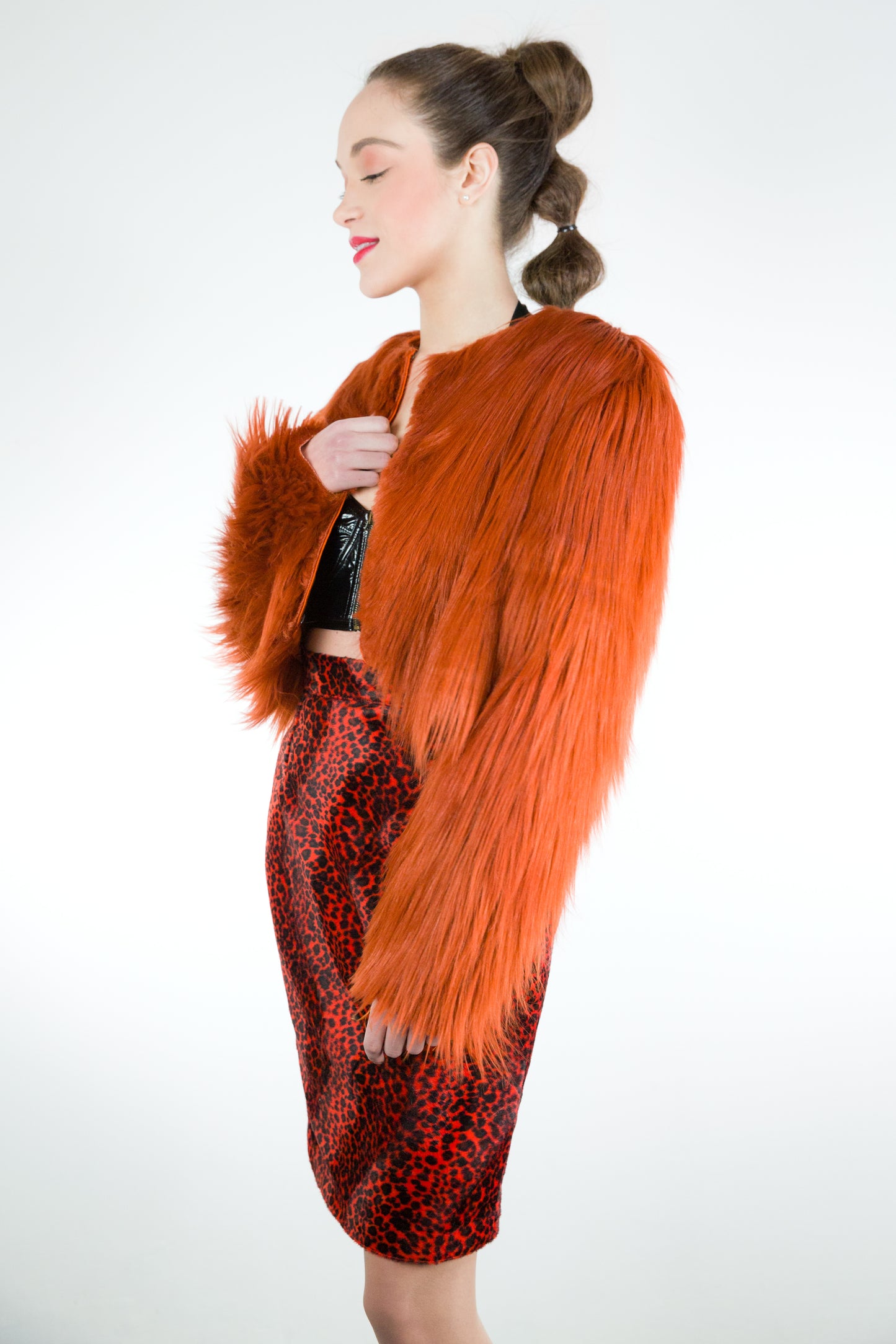 Soft Long-Haired Faux Fur  Orange - Groupie -