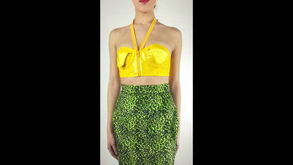 Patsy - Crop Top vinile giallo