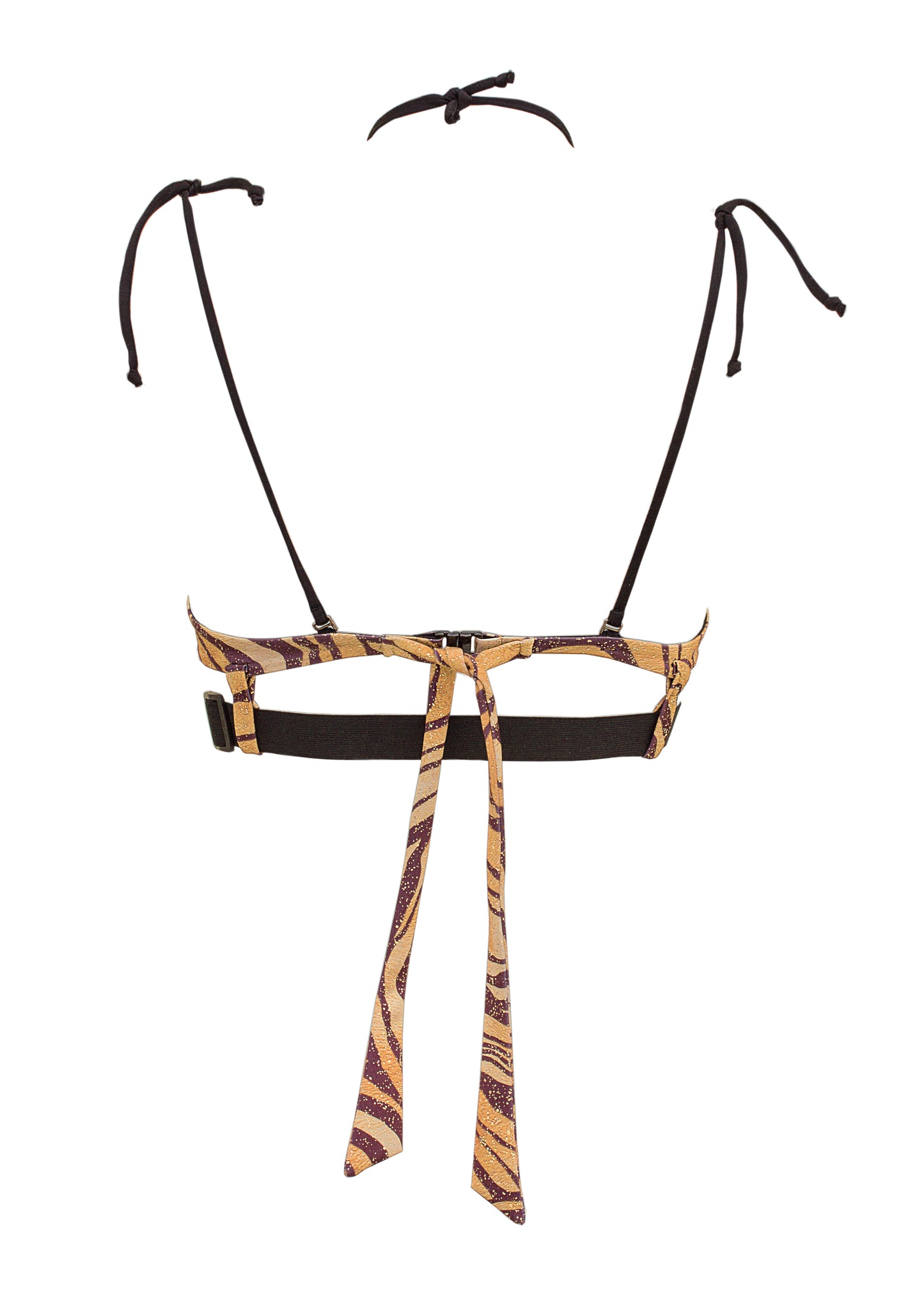 Bikini top with push-up molded cups and underbust belt.